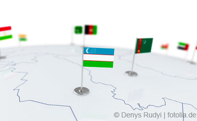 Usbekistan - Flagge 