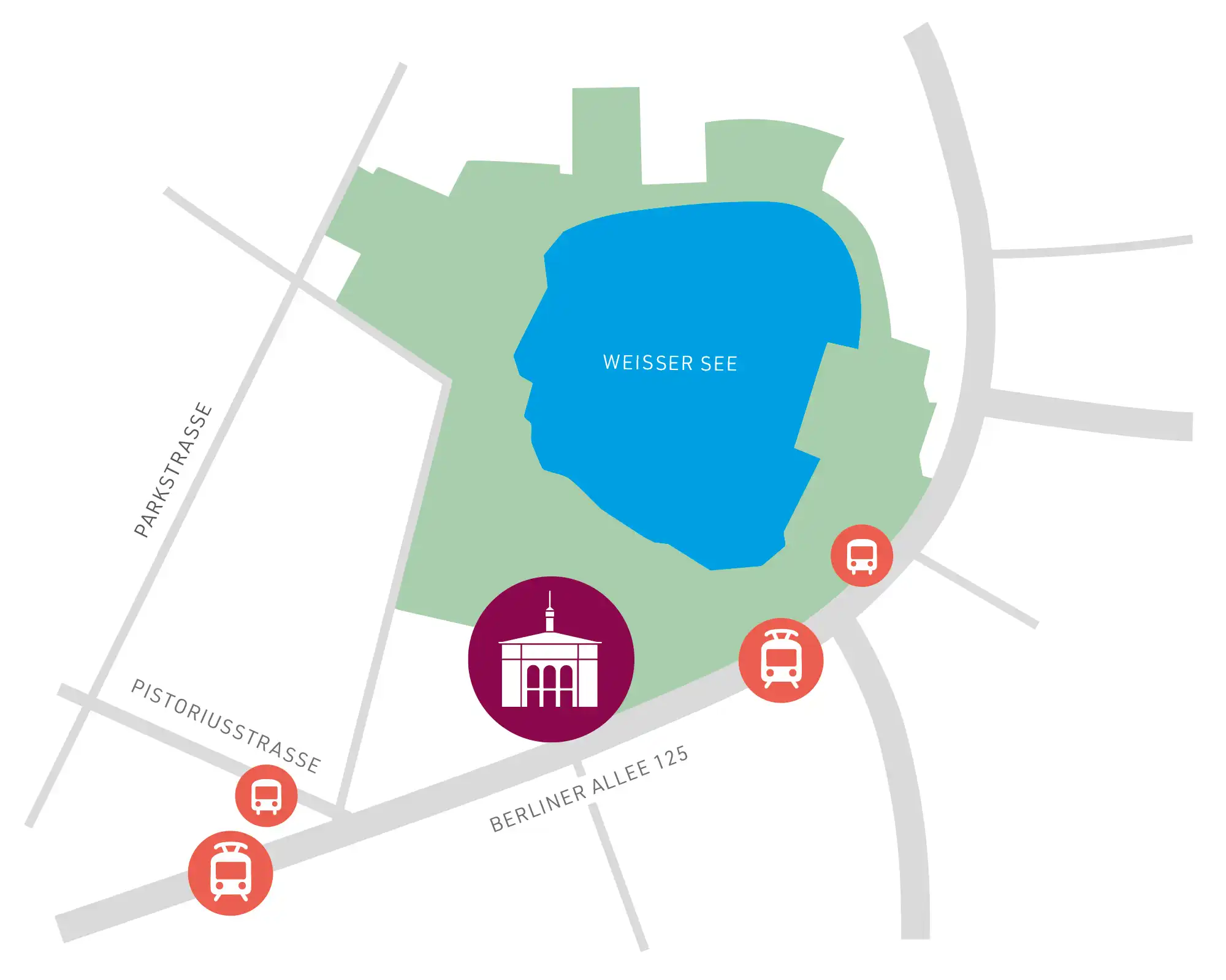 ÖPNV rund um das Bildungs- und Kulturzentrum Peter Edel